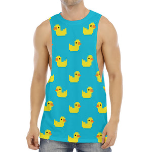 8-Bit Rubber Duck Pattern Print Men's Muscle Tank Top