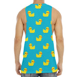 8-Bit Rubber Duck Pattern Print Men's Muscle Tank Top