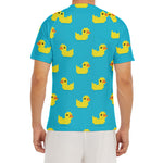 8-Bit Rubber Duck Pattern Print Men's Short Sleeve Rash Guard