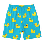 8-Bit Rubber Duck Pattern Print Men's Swim Trunks