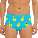 8-Bit Rubber Duck Pattern Print Men's Triangle Swim Briefs