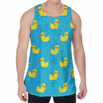 8-Bit Rubber Duck Pattern Print Men's Velvet Tank Top