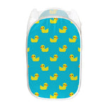 8-Bit Rubber Duck Pattern Print Mesh Laundry Hamper