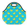 8-Bit Rubber Duck Pattern Print Neoprene Lunch Bag