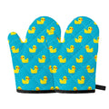 8-Bit Rubber Duck Pattern Print Oven Mitts