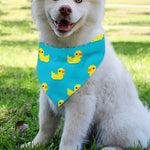 8-Bit Rubber Duck Pattern Print Over The Collar Dog Bandana