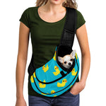 8-Bit Rubber Duck Pattern Print Pet Sling Carrier