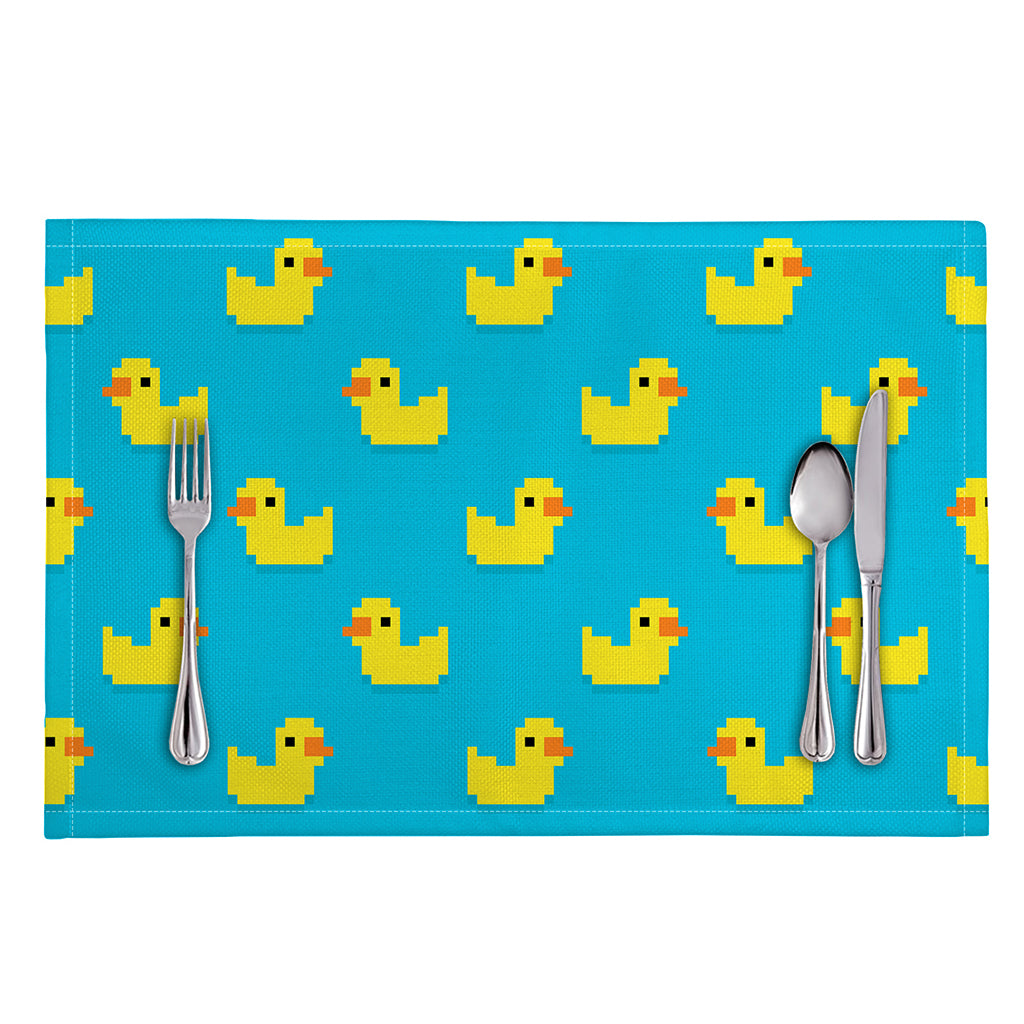 8-Bit Rubber Duck Pattern Print Placemat