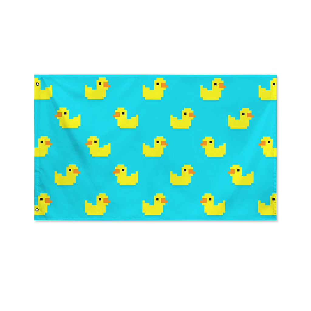 8-Bit Rubber Duck Pattern Print Polyester Flag