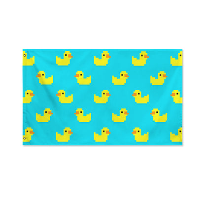 8-Bit Rubber Duck Pattern Print Polyester Flag
