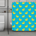 8-Bit Rubber Duck Pattern Print Polyester Shower Curtain