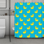 8-Bit Rubber Duck Pattern Print Polyester Shower Curtain