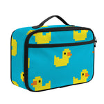 8-Bit Rubber Duck Pattern Print Portable Lunch Bag