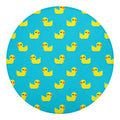 8-Bit Rubber Duck Pattern Print Round Blanket