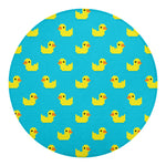 8-Bit Rubber Duck Pattern Print Round Blanket