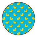 8-Bit Rubber Duck Pattern Print Round Floor Mat