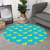 8-Bit Rubber Duck Pattern Print Round Rug