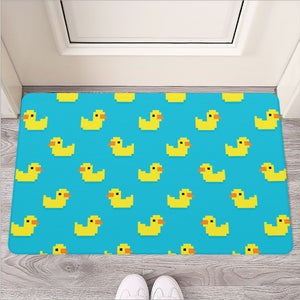 8-Bit Rubber Duck Pattern Print Rubber Doormat