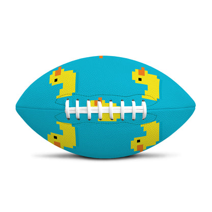 8-Bit Rubber Duck Pattern Print Rugby Ball