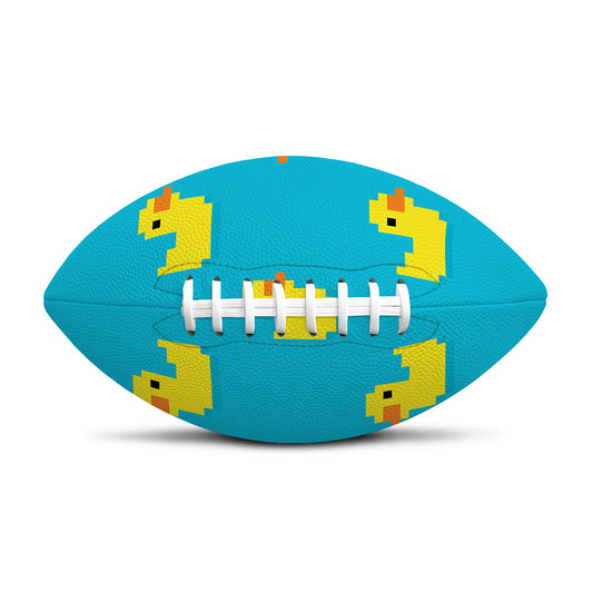 8-Bit Rubber Duck Pattern Print Rugby Ball