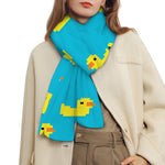8-Bit Rubber Duck Pattern Print Scarf