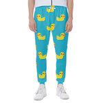 8-Bit Rubber Duck Pattern Print Scuba Joggers