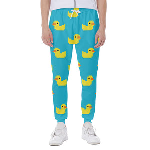 8-Bit Rubber Duck Pattern Print Scuba Joggers