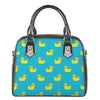 8-Bit Rubber Duck Pattern Print Shoulder Handbag