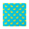 8-Bit Rubber Duck Pattern Print Silk Bandana