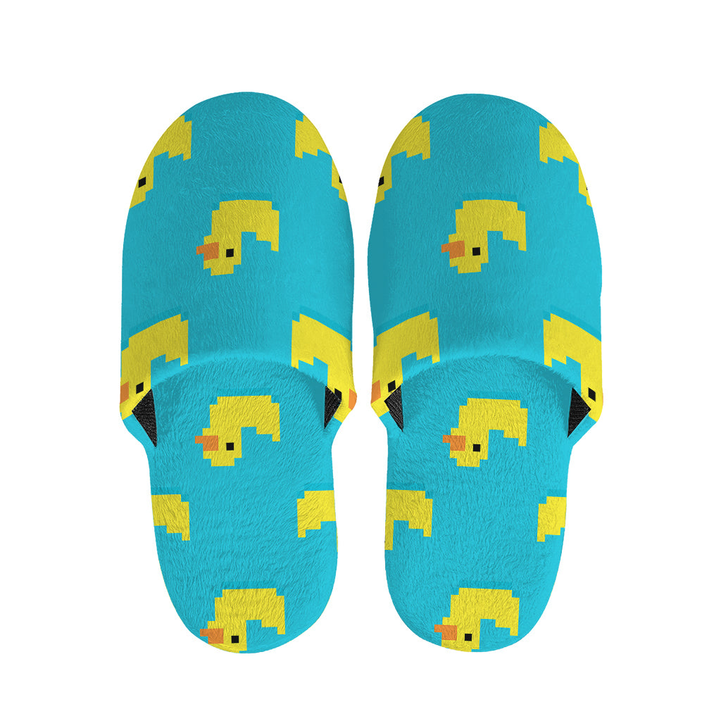 8-Bit Rubber Duck Pattern Print Slippers