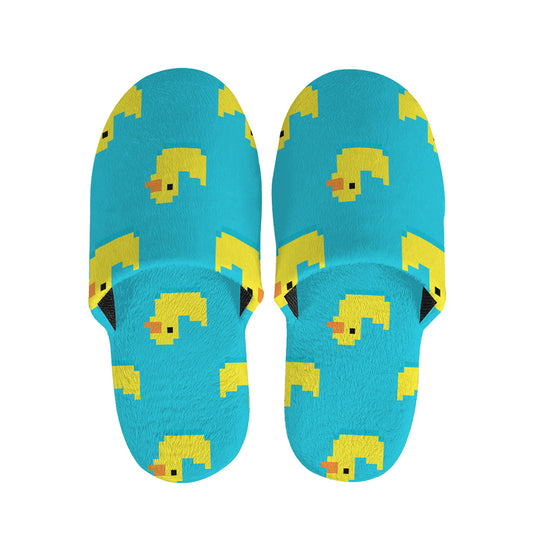 8-Bit Rubber Duck Pattern Print Slippers