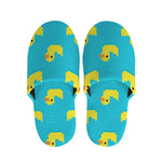 8-Bit Rubber Duck Pattern Print Slippers