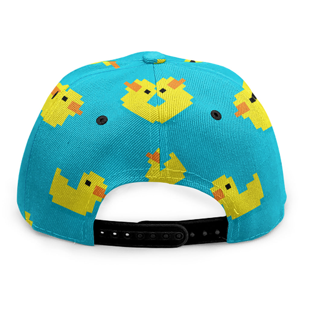 8-Bit Rubber Duck Pattern Print Snapback Cap