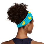 8-Bit Rubber Duck Pattern Print Sports Headband