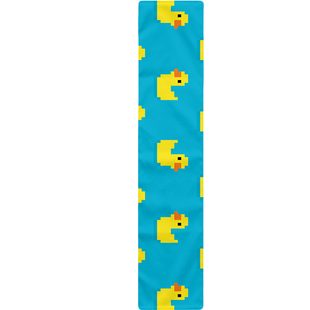 8-Bit Rubber Duck Pattern Print Table Runner