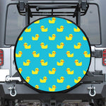 8-Bit Rubber Duck Pattern Print Tire Cover