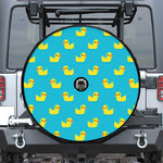 8-Bit Rubber Duck Pattern Print Tire Cover With Camera Hole