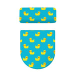 8-Bit Rubber Duck Pattern Print Toilet Lid And Tank Cover Set