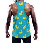 8-Bit Rubber Duck Pattern Print Training Tank Top