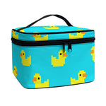 8-Bit Rubber Duck Pattern Print Travel Makeup Bag