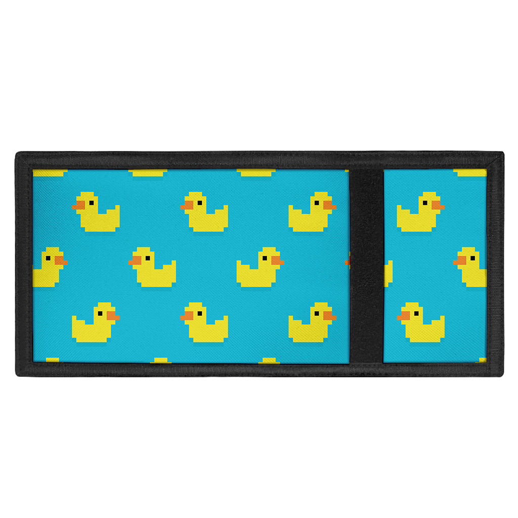 8-Bit Rubber Duck Pattern Print Trifold Wallet