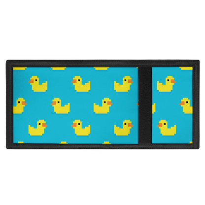 8-Bit Rubber Duck Pattern Print Trifold Wallet