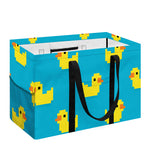 8-Bit Rubber Duck Pattern Print Utility Tote Bag