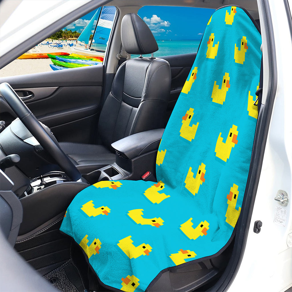 8-Bit Rubber Duck Pattern Print Waterproof Car Seat Cover