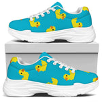 8-Bit Rubber Duck Pattern Print White Chunky Shoes