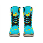 8-Bit Rubber Duck Pattern Print Winter Boots