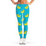 8-Bit Rubber Duck Pattern Print Women's Leggings