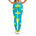 8-Bit Rubber Duck Pattern Print Women's Leggings