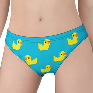 8-Bit Rubber Duck Pattern Print Women's Panties