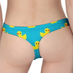 8-Bit Rubber Duck Pattern Print Women's Thong